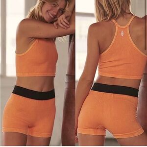 Free People Happiness Runs set- shorts and crop tank
